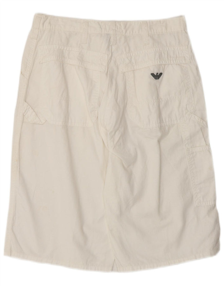 Armani Womens Cargo Shorts IT 44 Medium W28 White