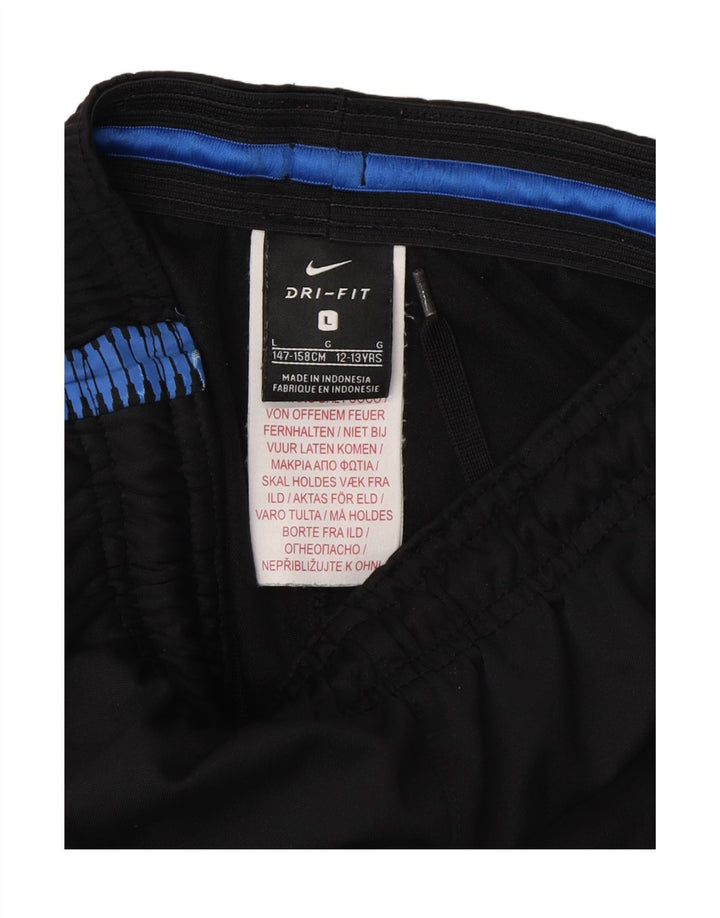 NIKE Boys Real Madrid Tracksuit Trousers 12-13 Years Large Black