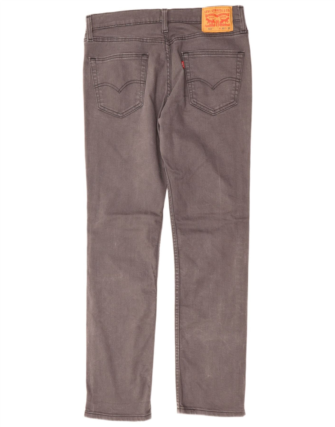 Levi's Mens 511 Slim Jeans W33 L32 Grey Cotton