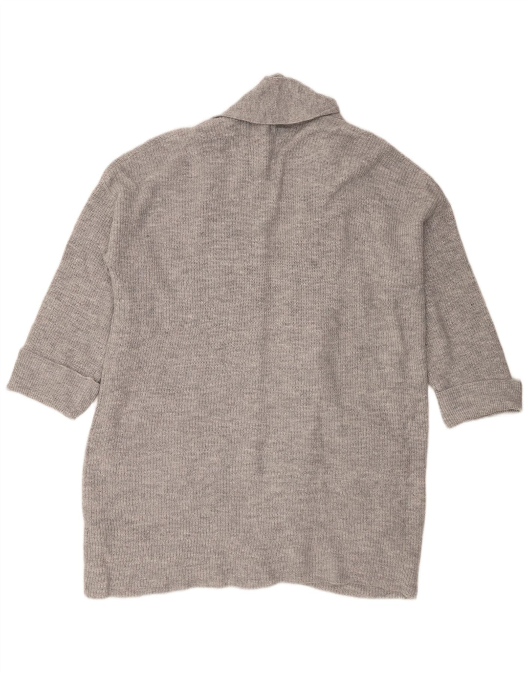 Jack Wills Womens Oversized Longline Cardigan Sweater UK 12 Medium Grey