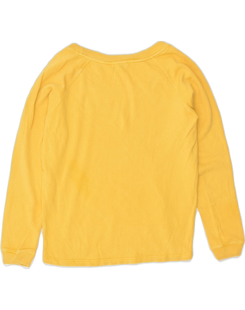 DIESEL Womens Oversized Sweatshirt Jumper UK 10 Small Yellow Cotton | Vintage Diesel | Thrift | Second-Hand Diesel | Used Clothing | Messina Hembry 