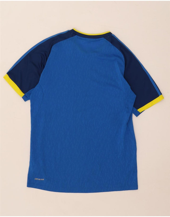 Adidas Mens Climacool T-Shirt Top Small Blue Colourblock Polyester