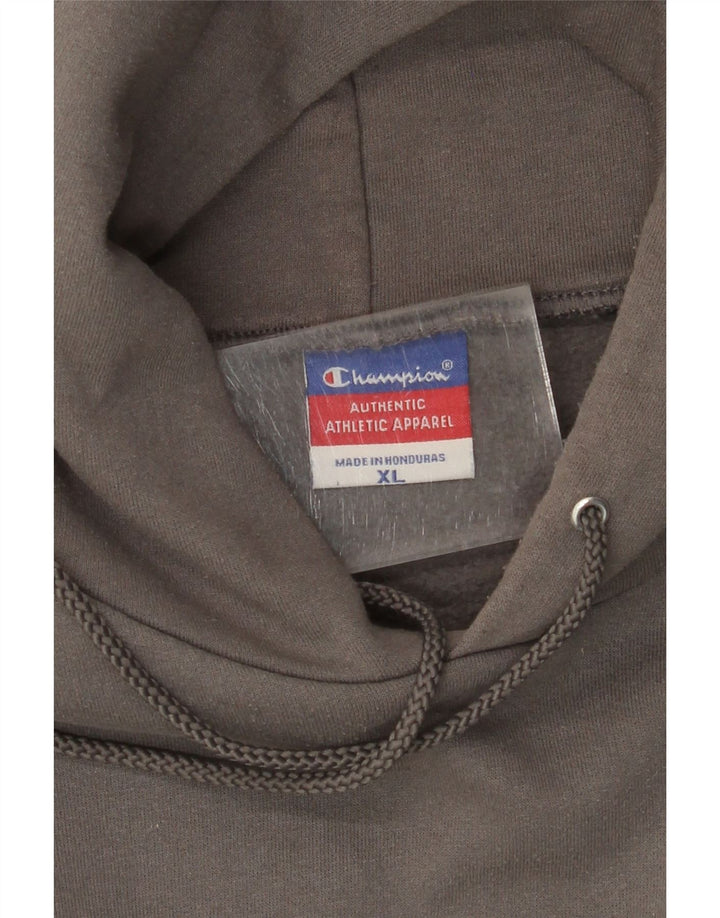 CHAMPION Mens Bears Graphic Hoodie Jumper XL Grey Cotton