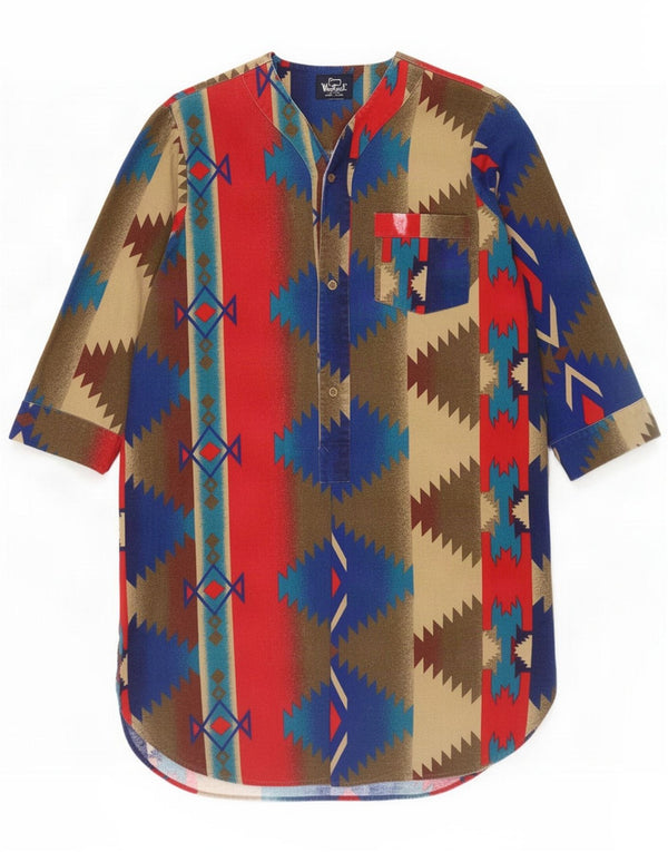 Woolrich Womens 3/4 Sleeve Shift Dress UK 18 XL Multicoloured Geometric
