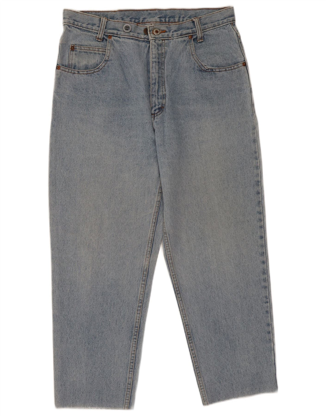 Vintage Womens Crop Tapered Jeans W32 L26 Blue