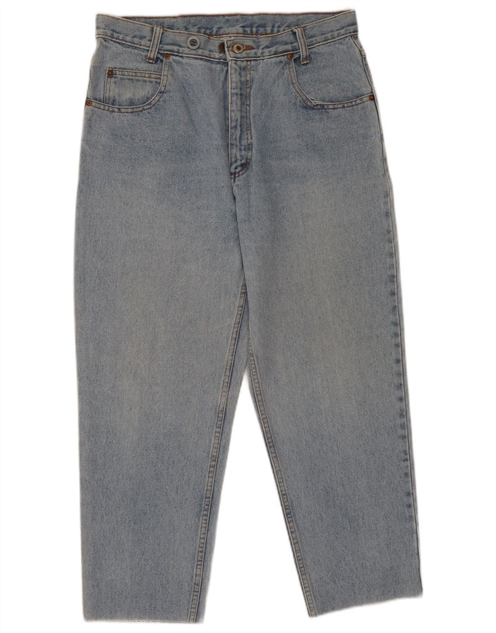 Vintage Womens Crop Tapered Jeans W32 L26 Blue