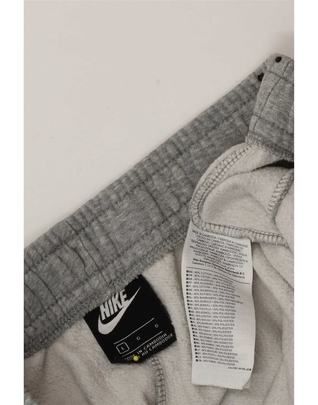 Nike Mens Tracksuit Trousers Joggers Large  Grey Cotton