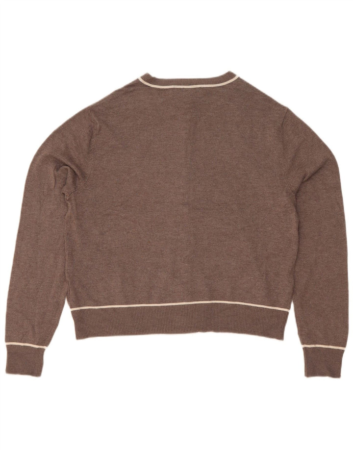 Marks & Spencer Womens Cardigan Sweater UK 10 Small Brown Viscose