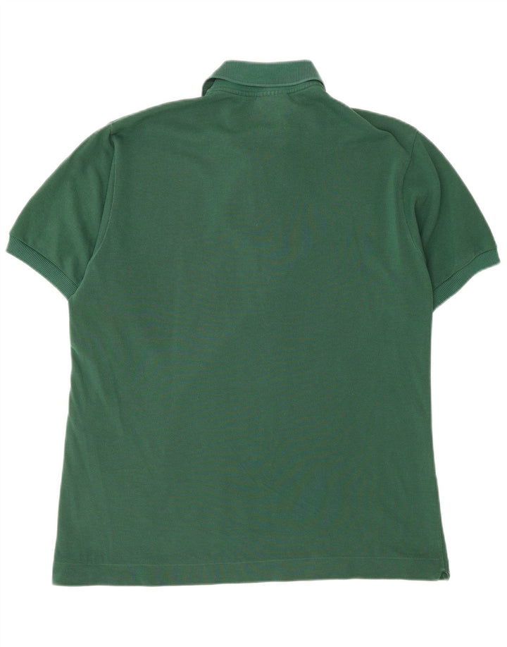 LACOSTE Mens Polo Shirt Size 3 Small Green Cotton