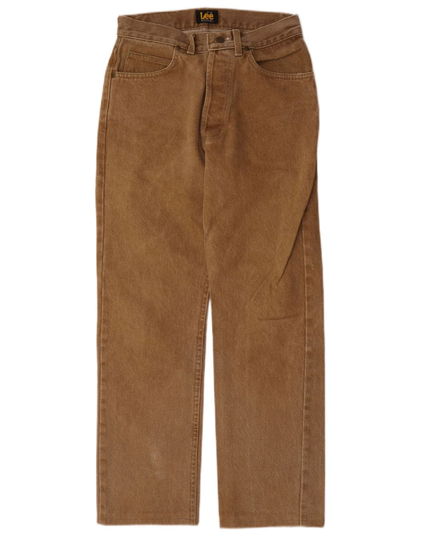 Lee Womens Straight Jeans W29 L28 Beige Cotton