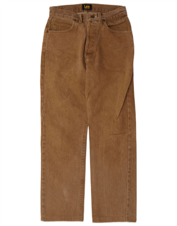 Lee Womens Straight Jeans W29 L28 Beige Cotton