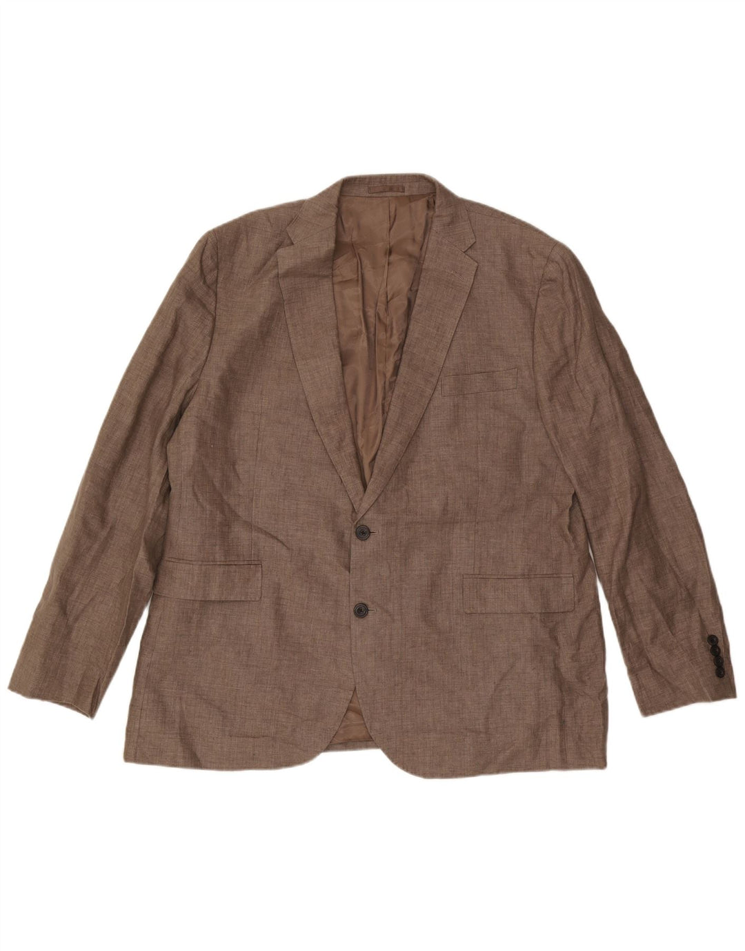 John Lewis Mens 2 Button Blazer Jacket IT 50 Large Beige Linen