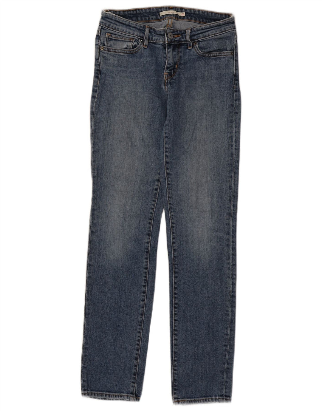 Levi's Womens 712 Slim Jeans W26 L30 Blue Cotton