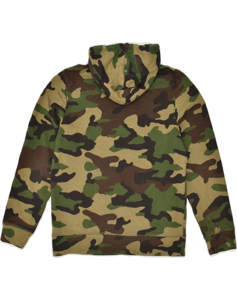 JACK & JONES Mens Graphic Hoodie Jumper Small Green Camouflage Cotton | Vintage Jack & Jones | Thrift | Second-Hand Jack & Jones | Used Clothing | Messina Hembry 