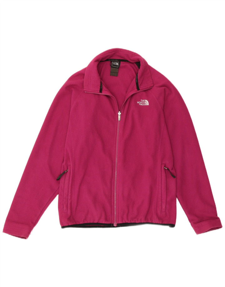 THE NORTH FACE Womens Fleece Jacket UK 16 Large Pink Polyester
