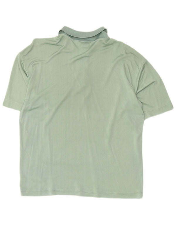 Krizia Womens Loose Fit Polo Shirt UK 14 Medium Green Silk