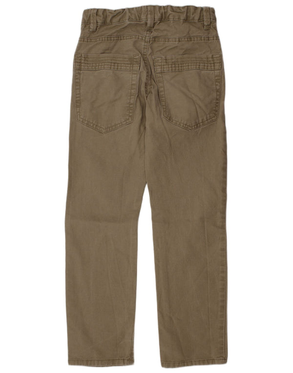 Benetton Boys Straight Chino Trousers 7-8 Years Medium W24 L24 Khaki Cotton
