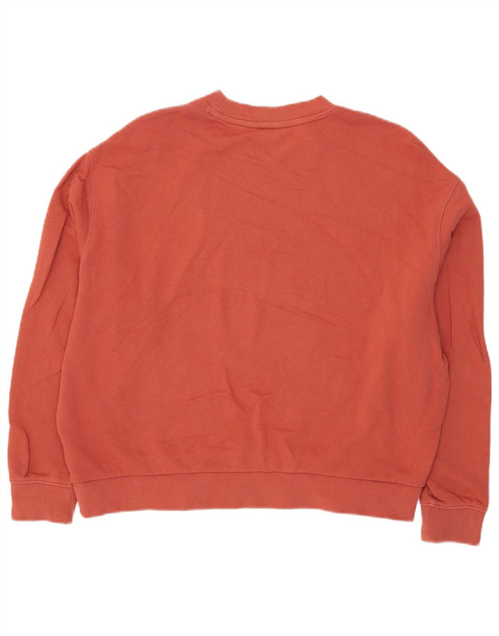 Lee Womens Relaxed Fit Sweatshirt Jumper UK 10 Small Red Cotton