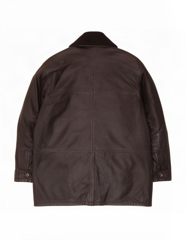 Bugatti Mens Leather Jacket UK 40 Large Black