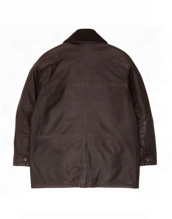 Bugatti Mens Leather Jacket UK 40 Large Black