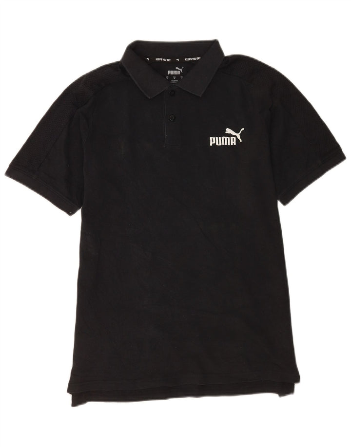 Puma Mens Polo Shirt Small Black Cotton