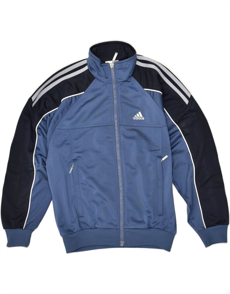 ADIDAS Boys Tracksuit Top Jacket 9-10 Years Navy Blue Polyester | Vintage Adidas | Thrift | Second-Hand Adidas | Used Clothing | Messina Hembry 