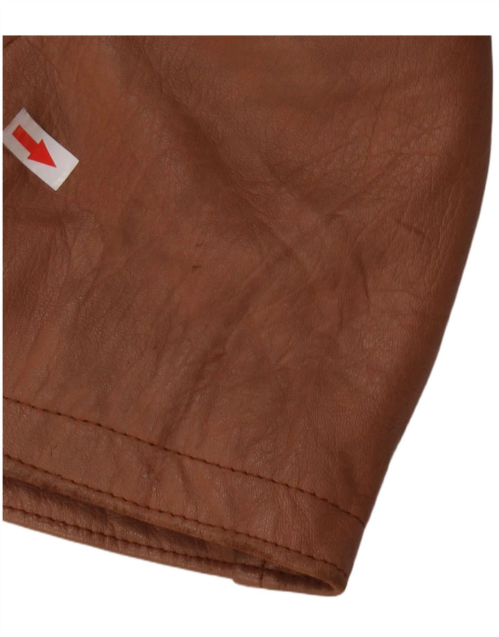 Vintage Womens Oversized Shearling Jacket UK 16 Large Brown