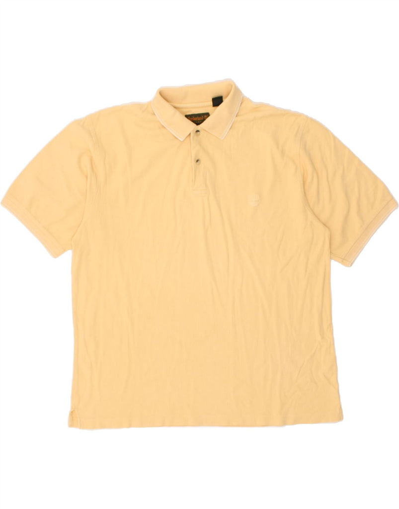 TIMBERLAND Mens Polo Shirt Large Yellow Cotton | Vintage Timberland | Thrift | Second-Hand Timberland | Used Clothing | Messina Hembry 