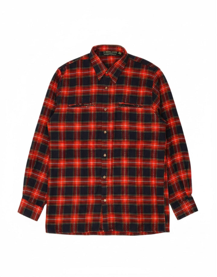 FOLLIE Mens Flannel Shirt Large Red Check Vintage Follie and Second-Hand Follie from Messina Hembry 