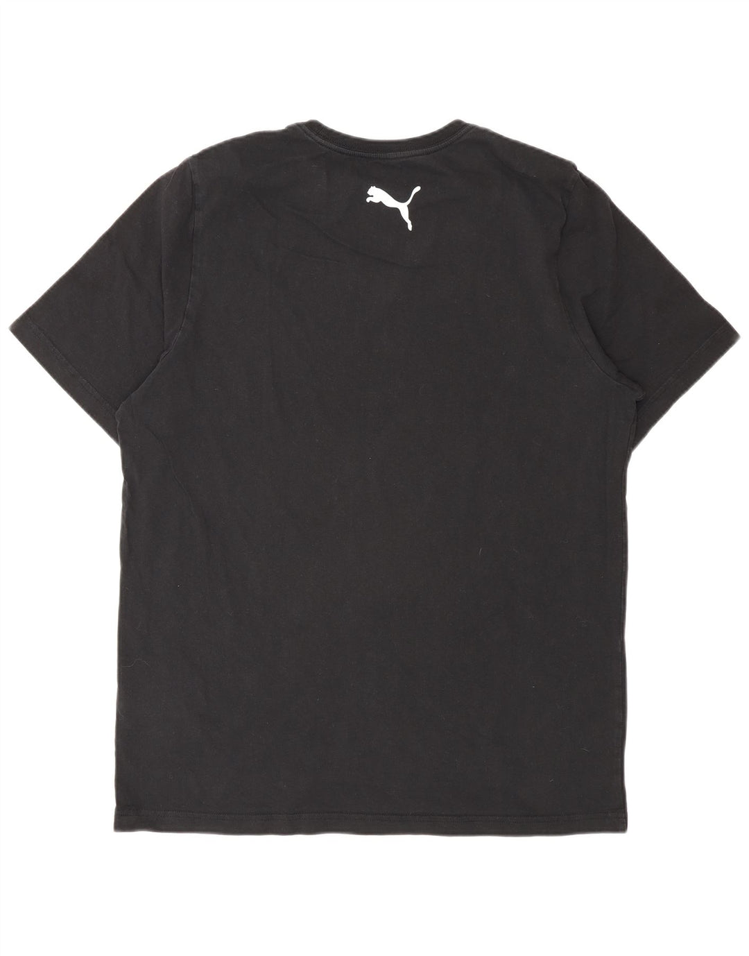 Puma Mens T-Shirt Top Large Black Cotton