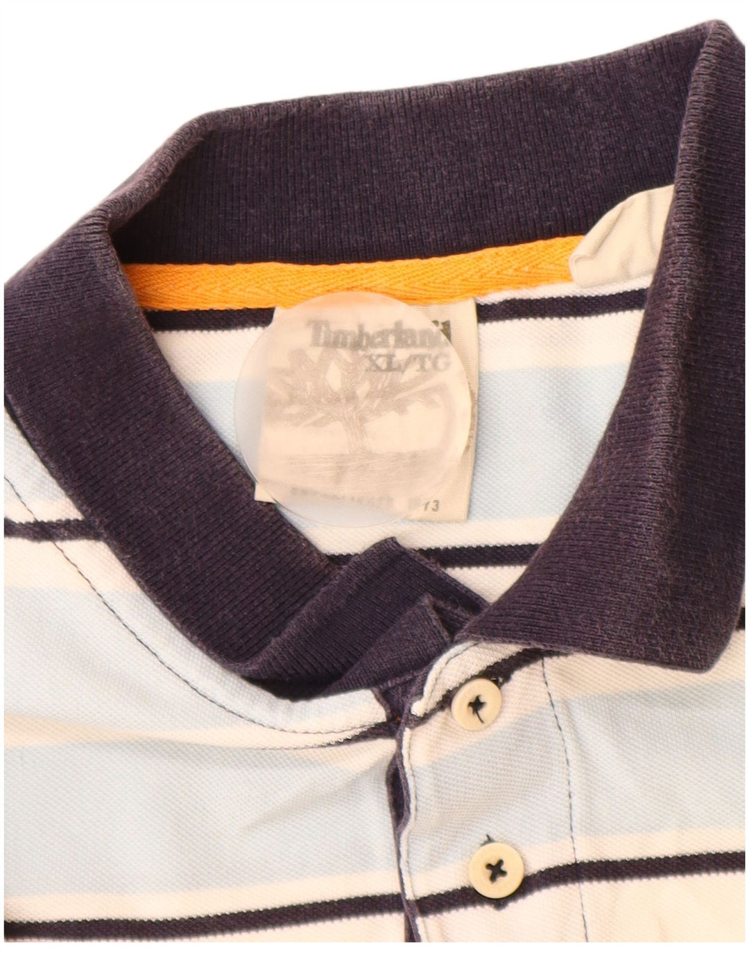 TIMBERLAND Mens Polo Shirt XL Multicoloured Striped Cotton