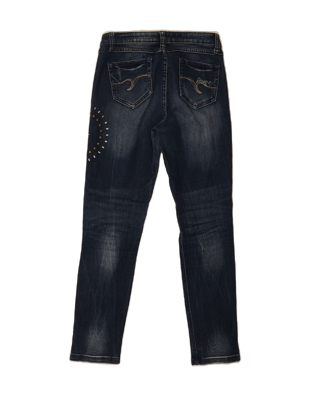 DESIGUAL Womens Slim Jeans W28 L27 Navy Blue Vintage Desigual and Second-Hand Desigual from Messina Hembry 