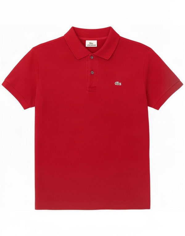 Lacoste Mens Short Sleeve Regular Fit Polo Shirt Size 5 Large Red Sports