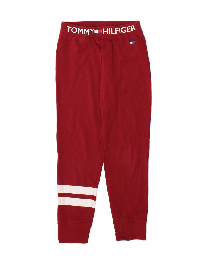 TOMMY HILFIGER Girls Tracksuit Trousers Joggers 12-13 Years Large Red | Vintage Tommy Hilfiger | Thrift | Second-Hand Tommy Hilfiger | Used Clothing | Messina Hembry 