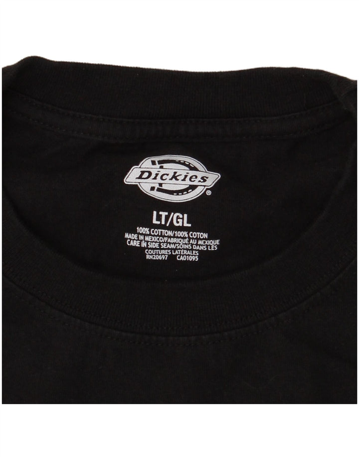 Dickies Mens T-Shirt Top Large Black Cotton