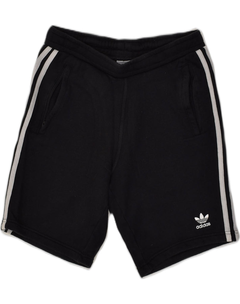 ADIDAS Mens Sport Shorts Small Black Cotton | Vintage Adidas | Thrift | Second-Hand Adidas | Used Clothing | Messina Hembry 