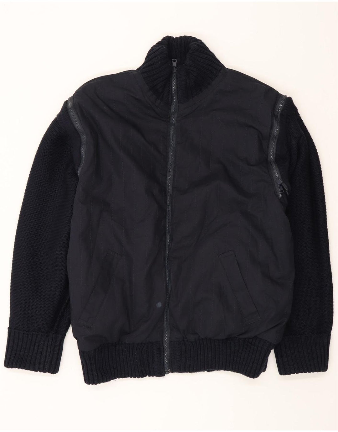 Paul & Shark Mens Knit Graphic Reversible Jacket UK 40 Large Navy Blue