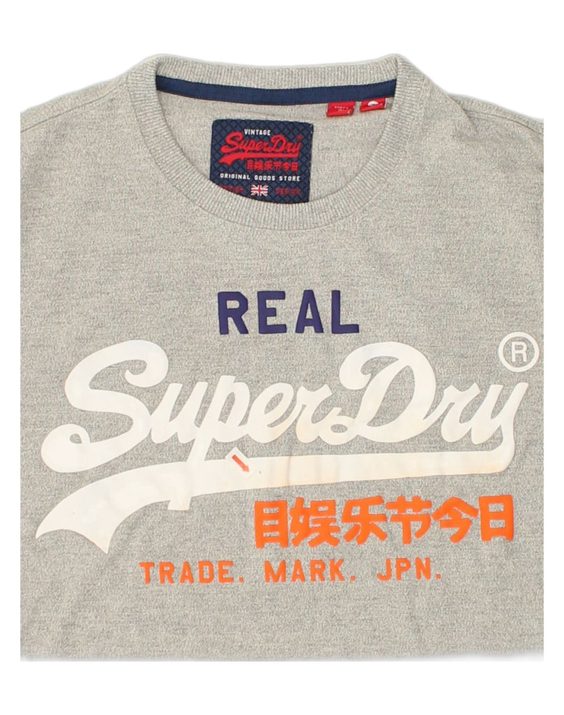 SUPERDRY Mens Graphic T-Shirt Top Small Grey Cotton | Vintage Superdry | Thrift | Second-Hand Superdry | Used Clothing | Messina Hembry 