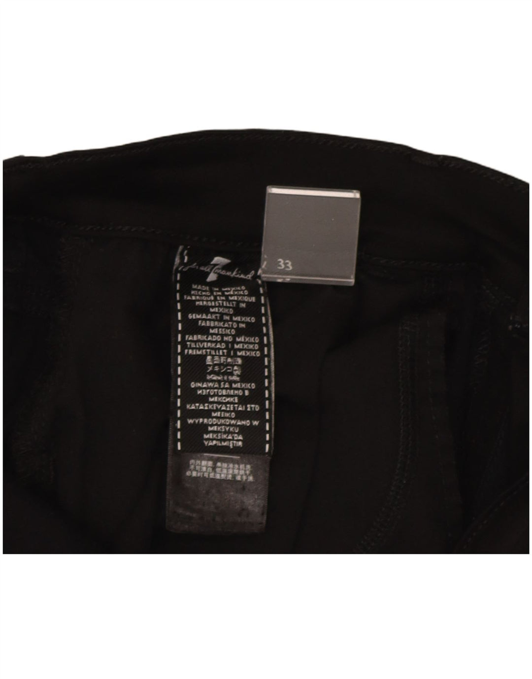 7 For All Mankind Mens Slim Jeans W33 L33 Black Modal