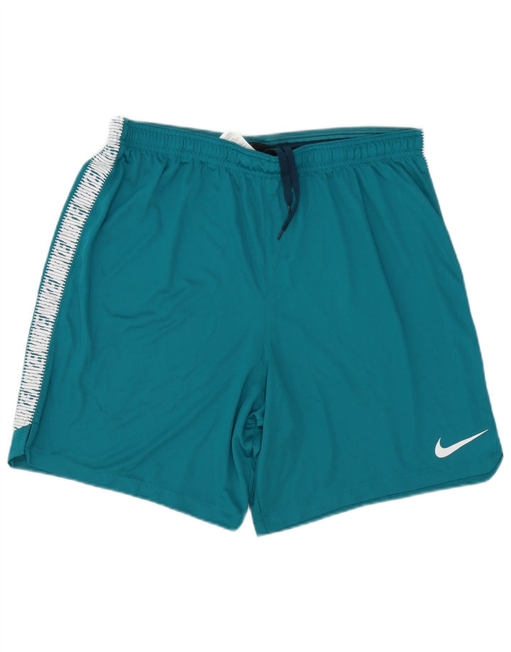 Nike Mens Dri Fit Graphic Sport Shorts 2XL Blue Polyester