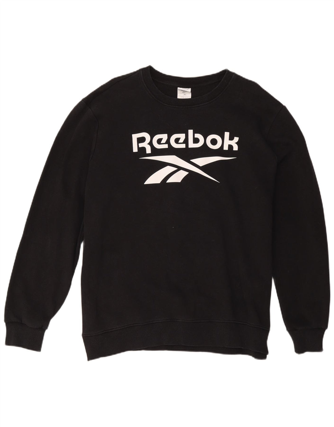 Reebok Mens Graphic Sweatshirt Jumper XL Black Cotton