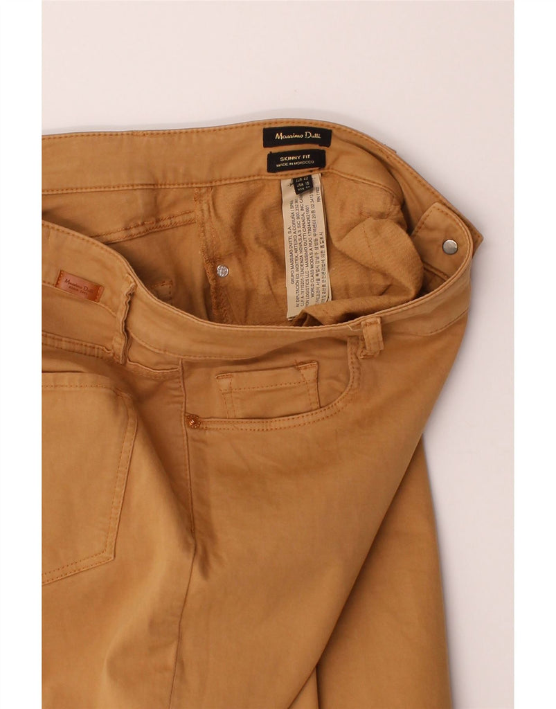 MASSIMO DUTTI Womens Skinny Casual Trousers EU 42 Large W32 L26 Beige Vintage Massimo Dutti and Second-Hand Massimo Dutti from Messina Hembry 