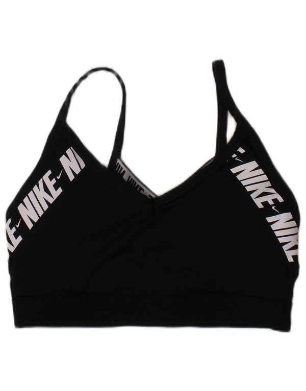 Nike Womens Padded Sport Bra Top Small Black Polyester Sports