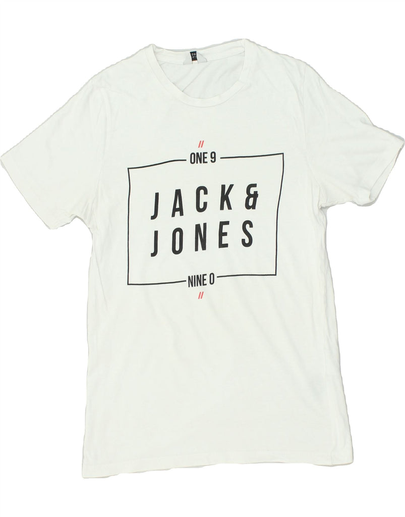 JACK & JONES Mens Graphic T-Shirt Top Small White Cotton | Vintage Jack & Jones | Thrift | Second-Hand Jack & Jones | Used Clothing | Messina Hembry 