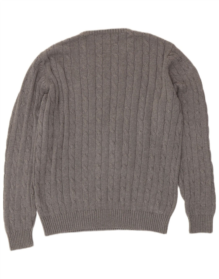 Marks & Spencer Mens Blue Harbour Crew Neck Jumper Sweater Large Grey