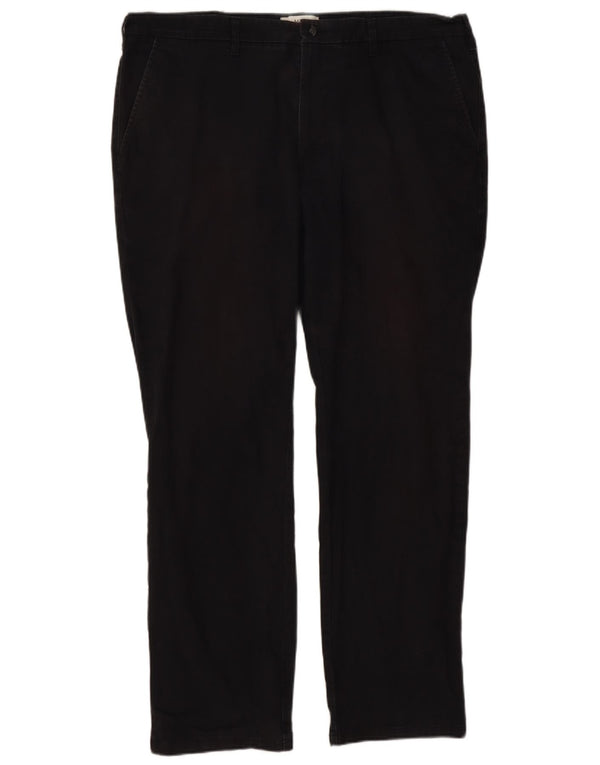 Marks & Spencer Mens Straight Regular Fit Chino Trousers W40 L31 Black