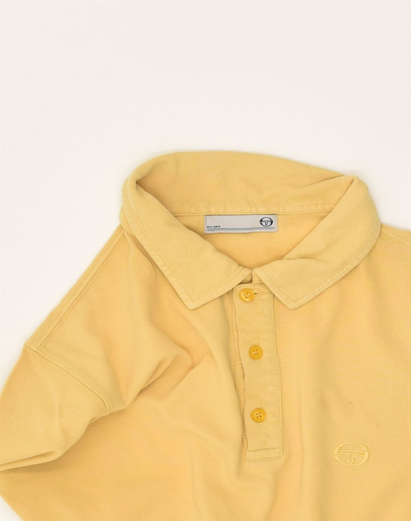 SERGIO TACCHINI Mens Polo Shirt Small Yellow Cotton | Vintage Sergio Tacchini | Thrift | Second-Hand Sergio Tacchini | Used Clothing | Messina Hembry 