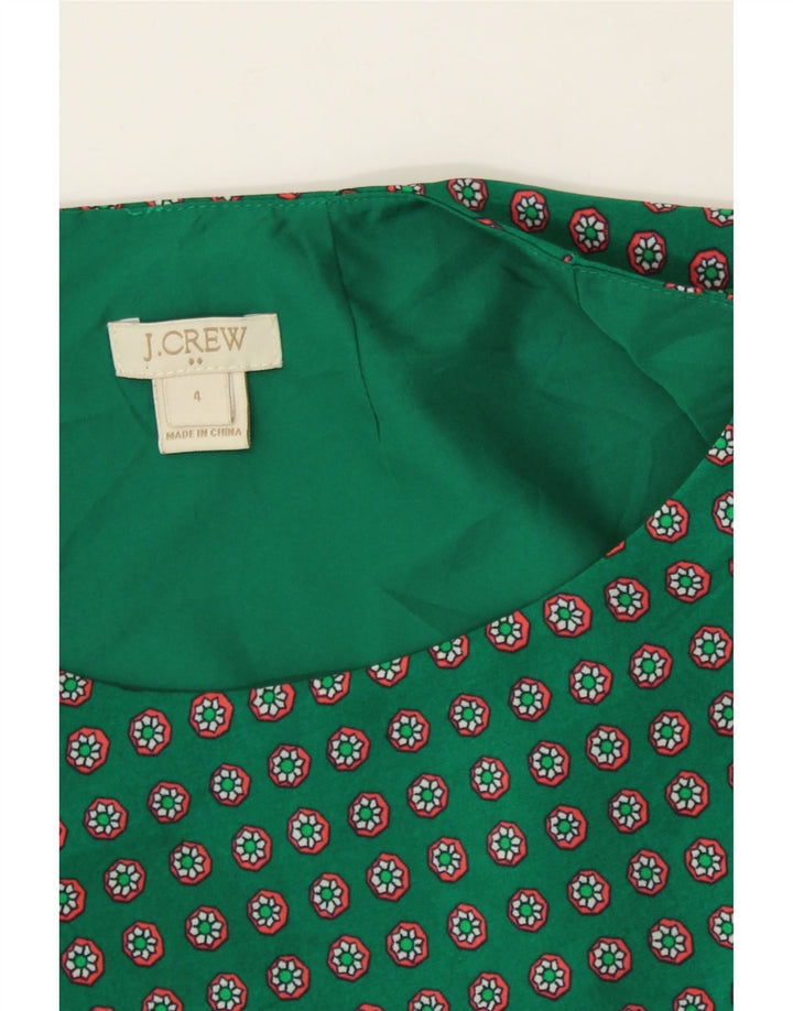 J. CREW Womens Shift Dress US 4 Small Green Floral Polyester Vintage J. Crew and Second-Hand J. Crew from Messina Hembry 