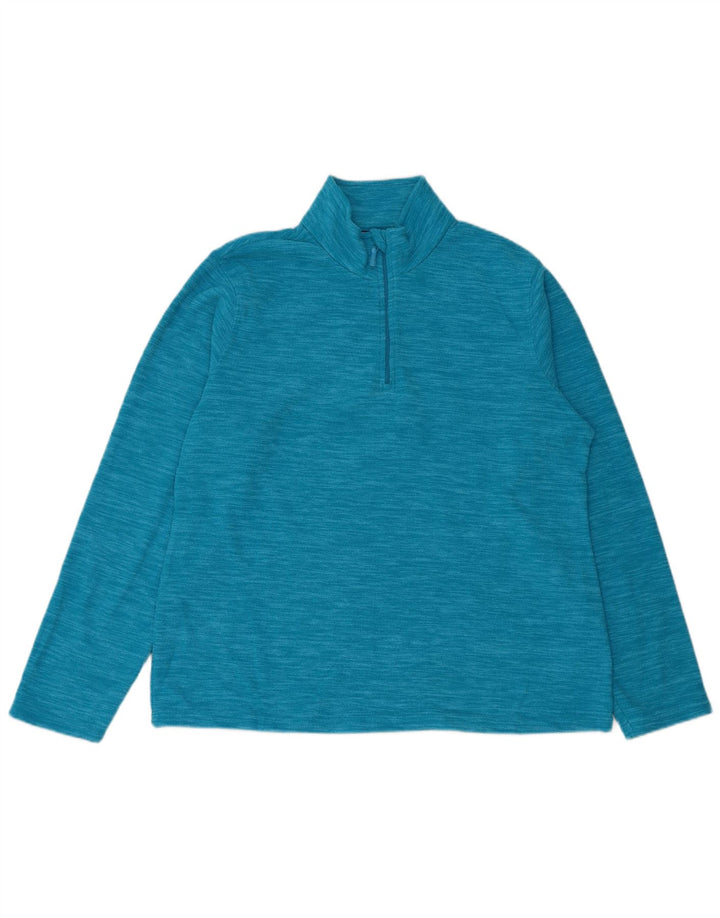 Mountain Warehouse Womens Zip Neck Fleece Jumper UK 18 XL Blue Polyester
