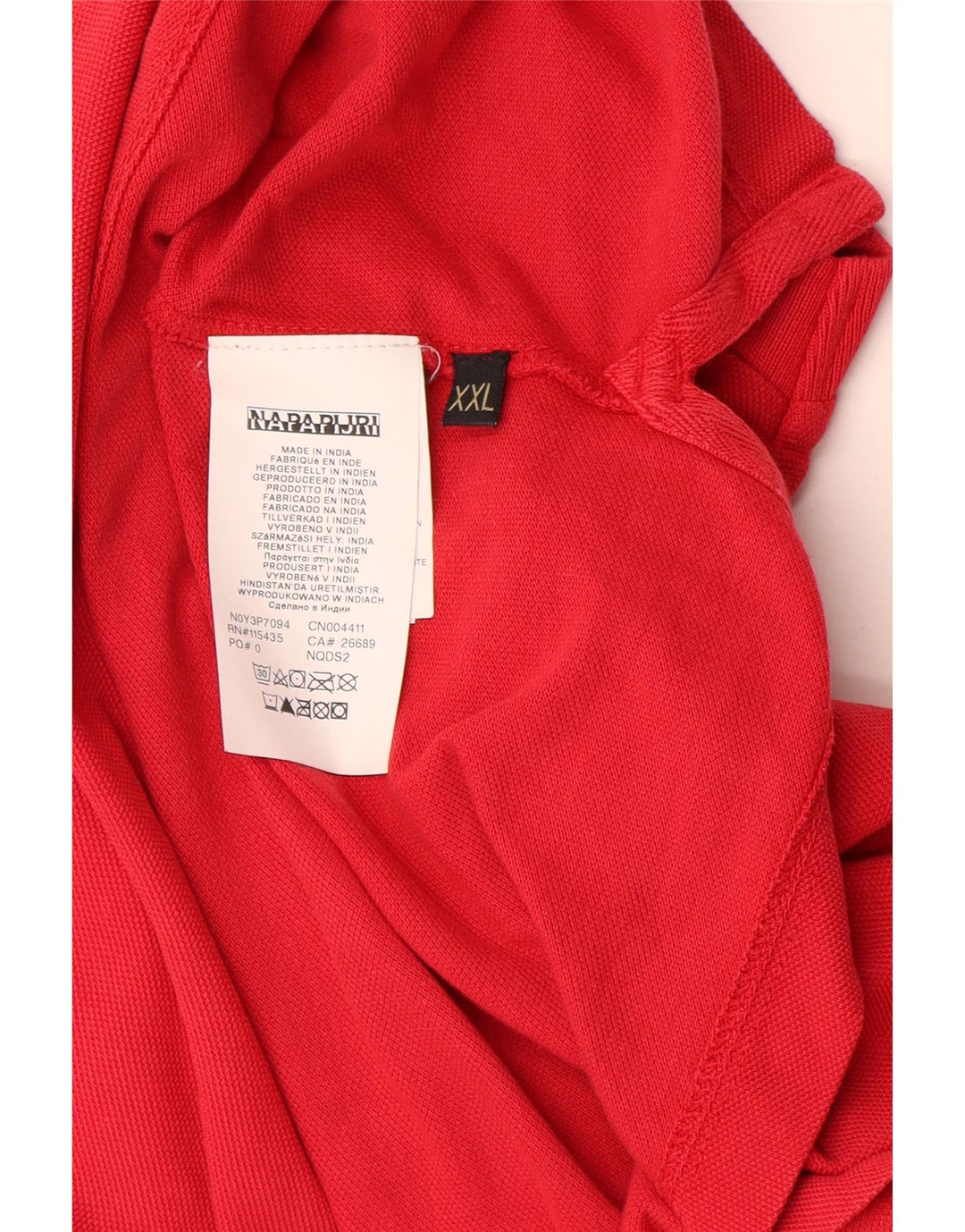 NAPAPIJRI Mens Polo Shirt 2XL Red Cotton